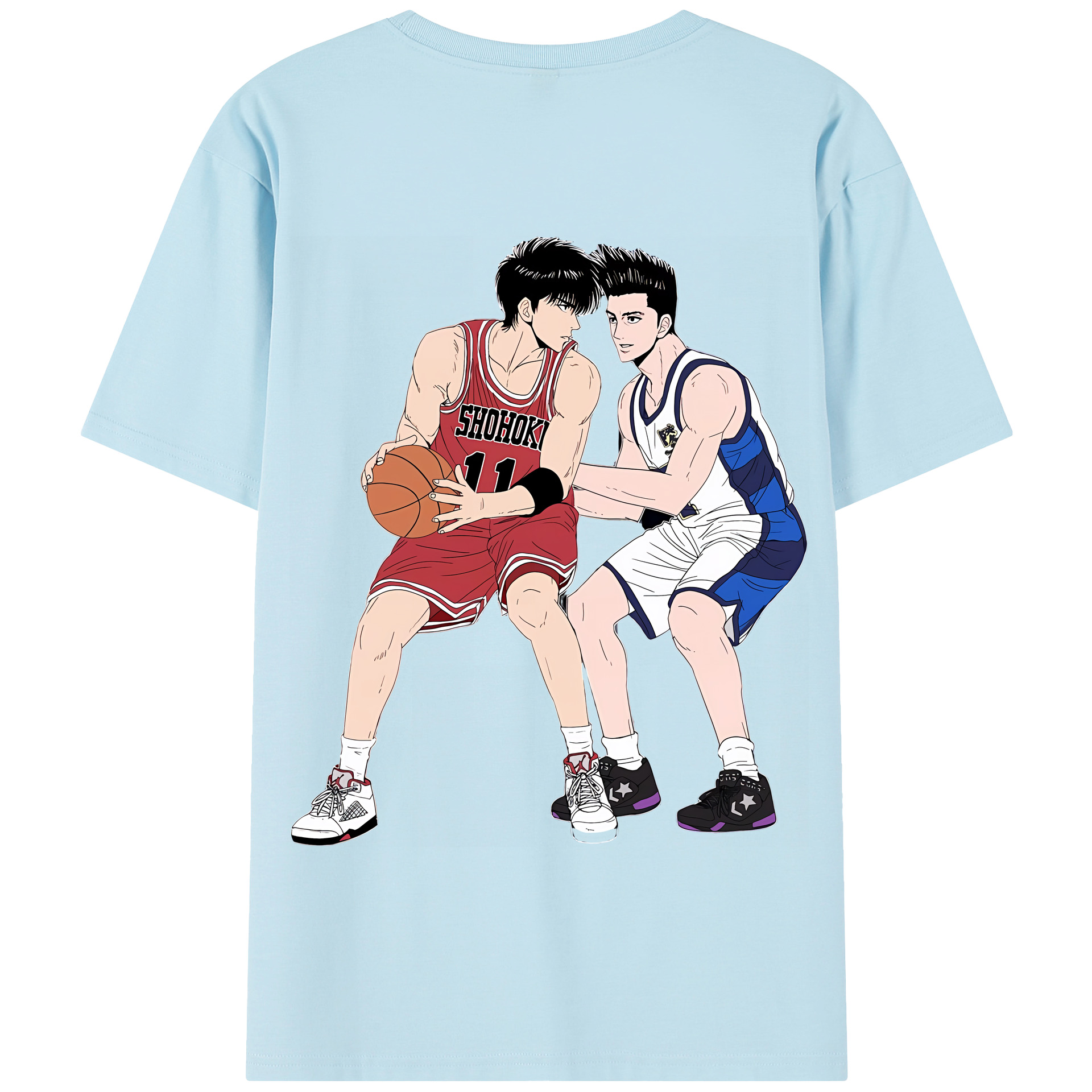 SLAM DUNK／スラムダンク 綿100％半袖Tシャツ（背面プリント）
